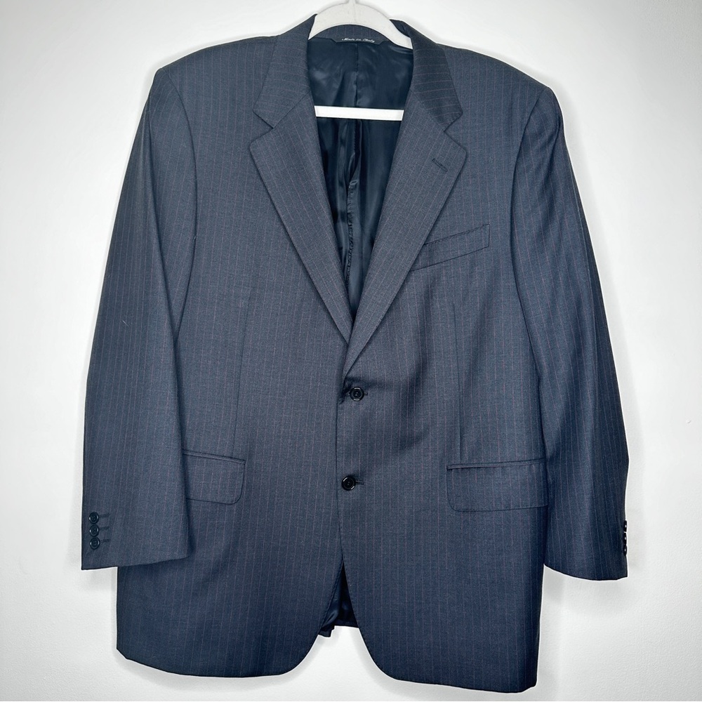 Canali Charcoal Pinstripe Blazer